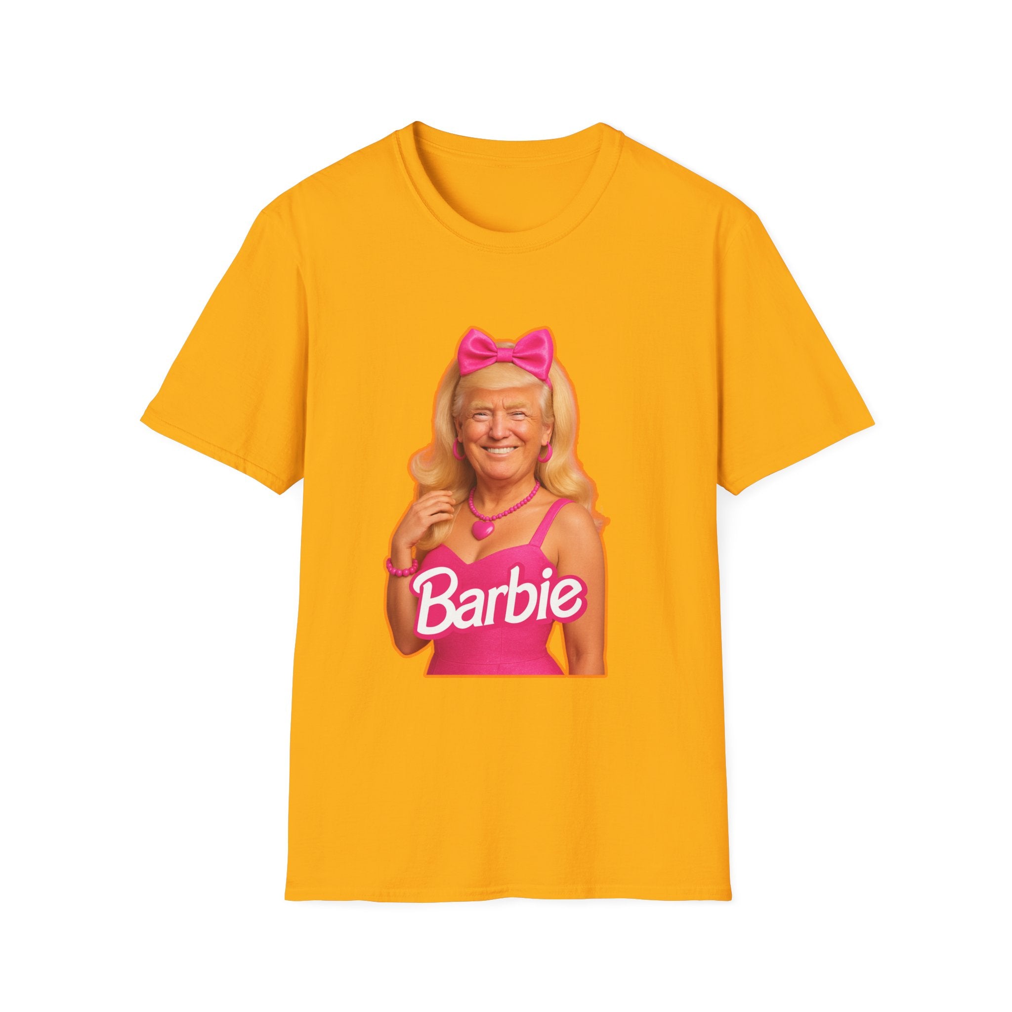 Funny Unique Donald Trump Barbie Unisex T-Shirt Best Gag Gift Cotton Print Soft