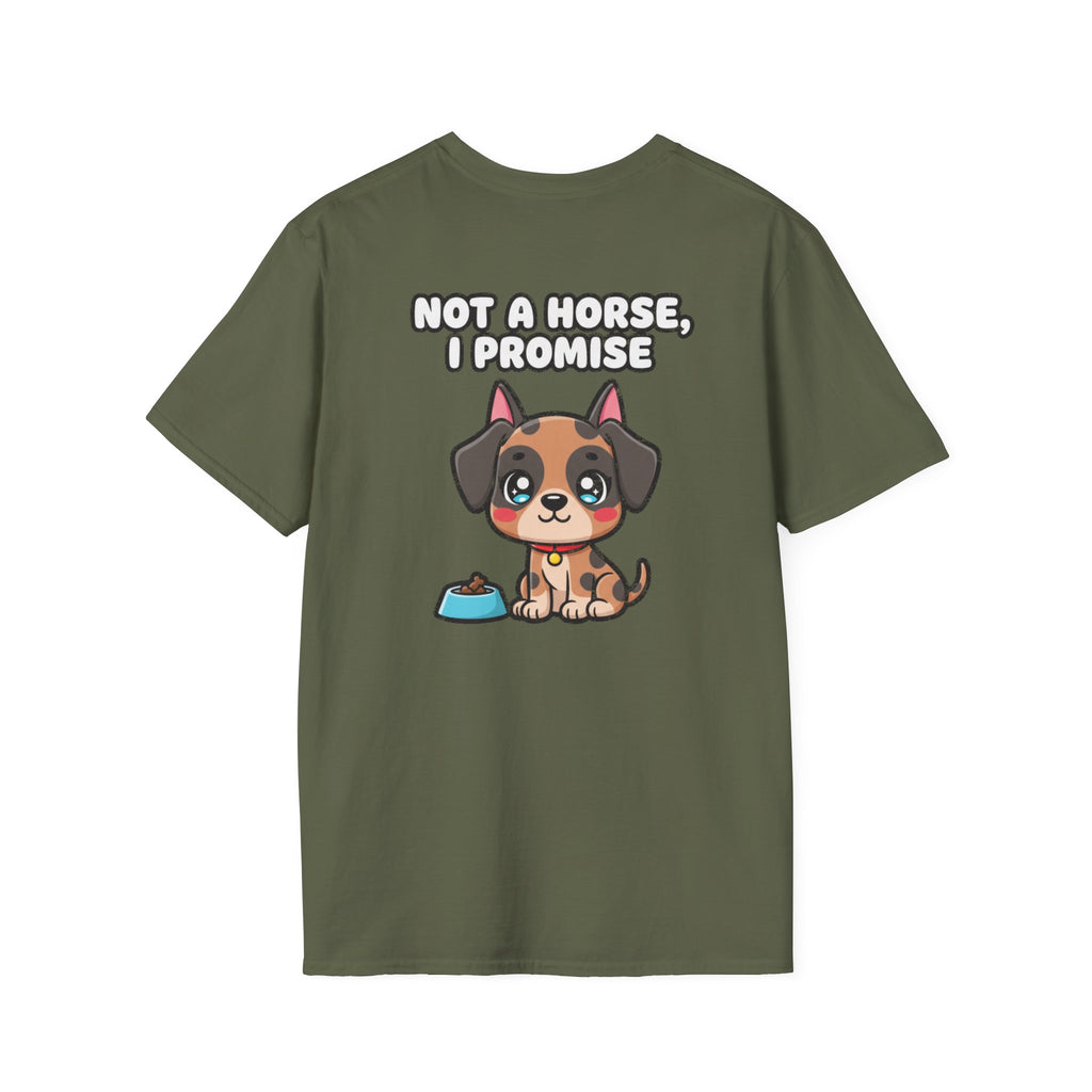 Cute Great Dane Shirt Not A Horse, I Promise Funny Dog Lover Unisex Softstyle Tee Gift