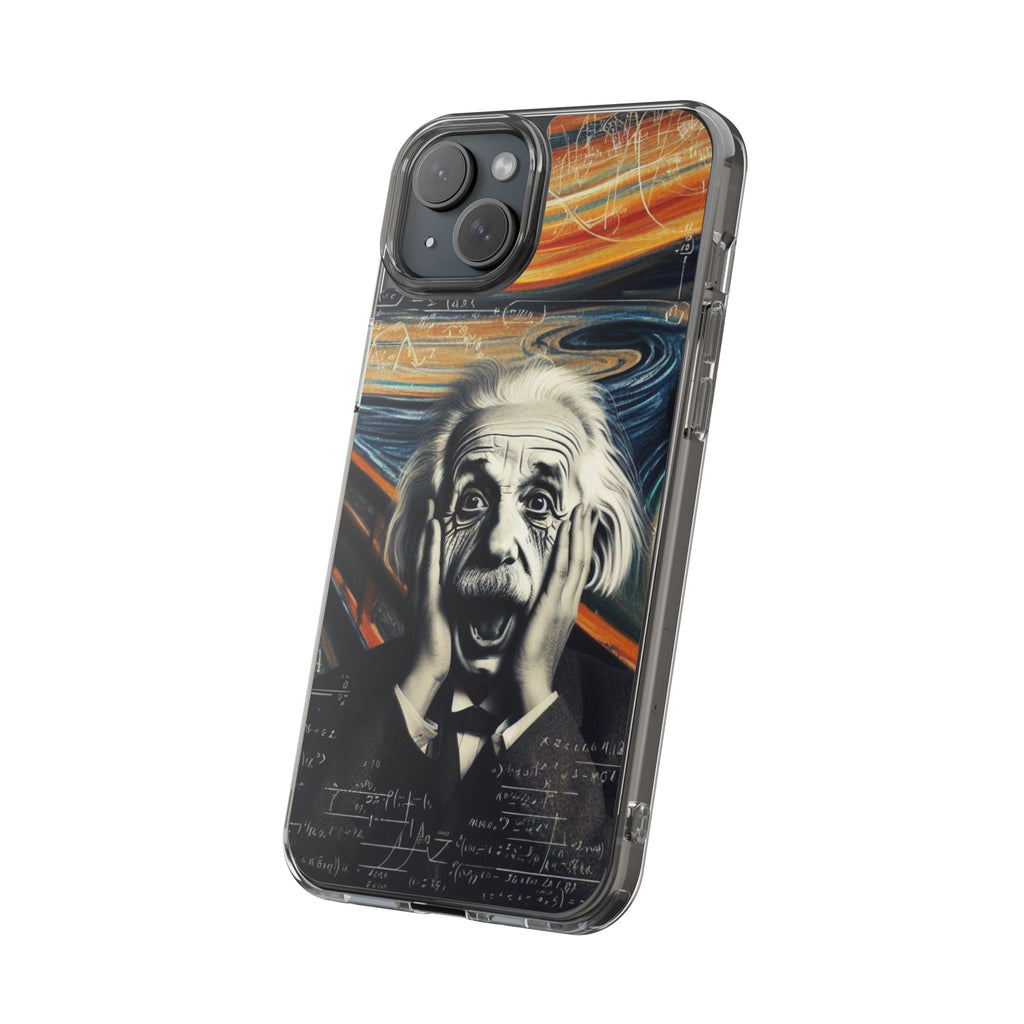 Funny Einstein Clear Phone Cases Edvard Munch Scream Unique iPhone Samsung Cases