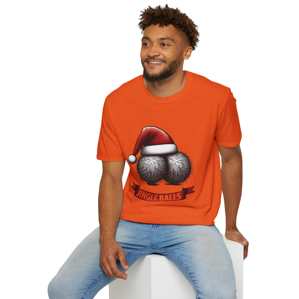 Tshirt Jingle Balls Funny Christmas T-Shirt Xmas Gift Tops Unisex Softstyle 2027
