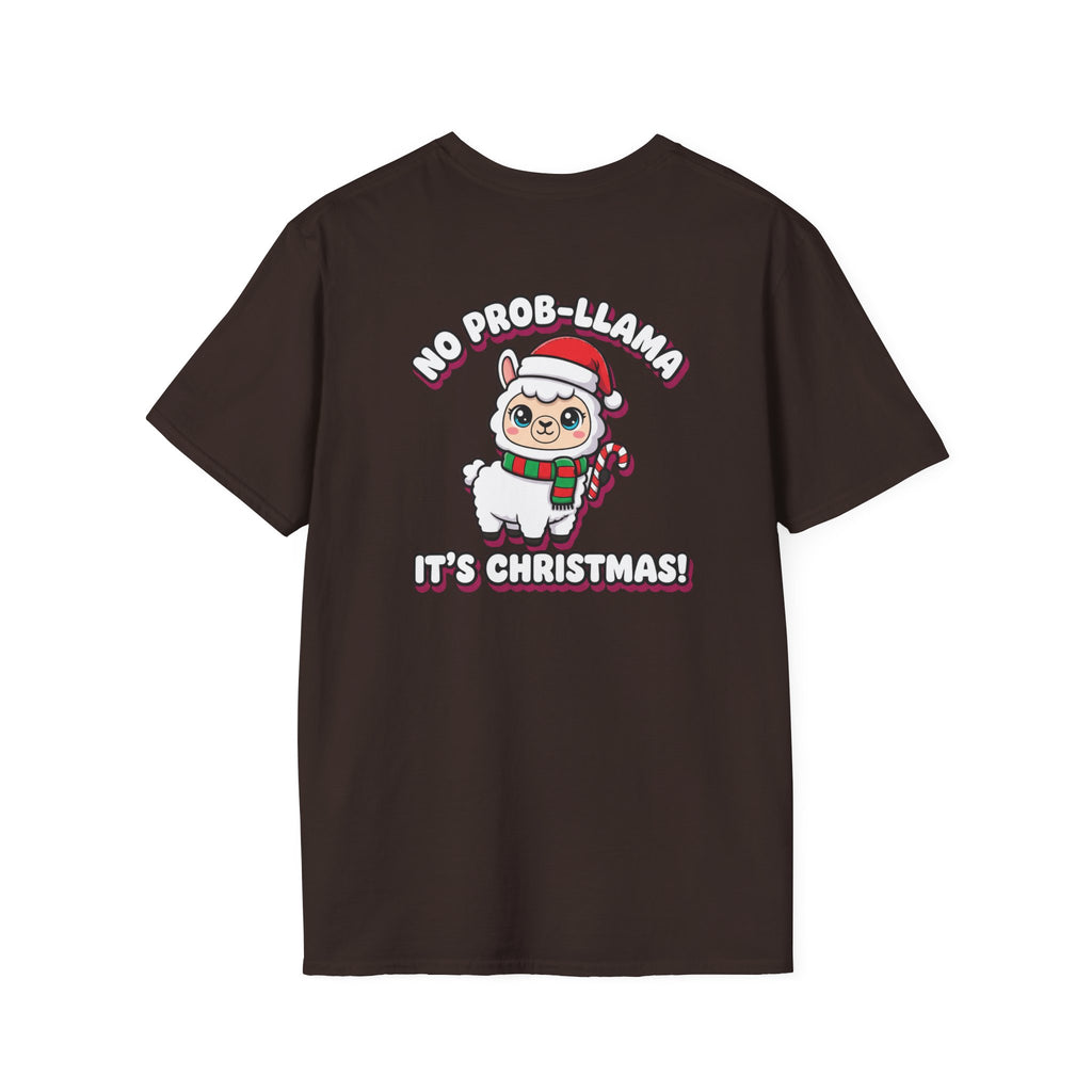 Cute Christmas Shirt No Prob Llama Its Christmas Funny Animal Unisex Softstyle Tee Christmas Gift