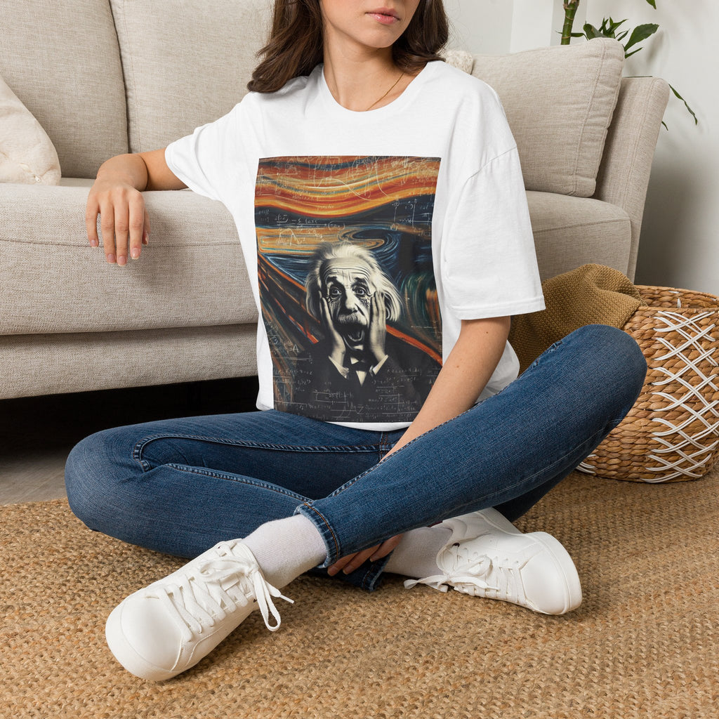 Funny Einstein Unisex Softstyle T-Shirt Edvard Munch Scream Cotton Gift Men Lady