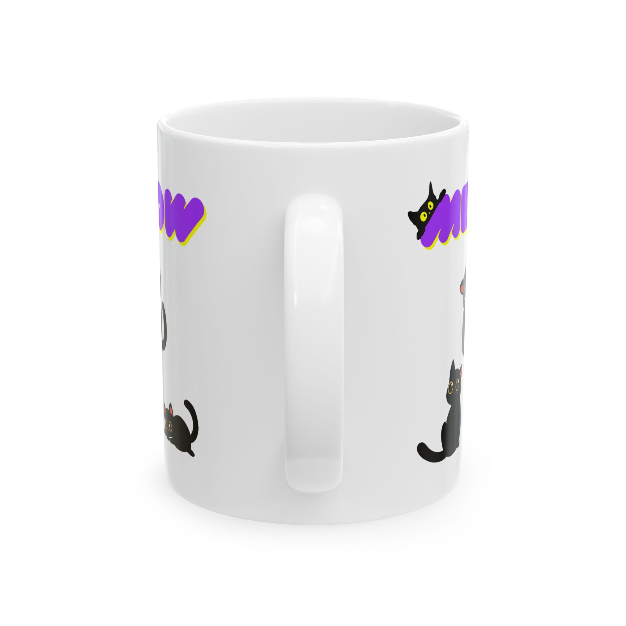 Cat Mug Tea Coffee Cup Ceramic Mug Meow Mug 11oz Unique Gift Kids Kitty Lovers