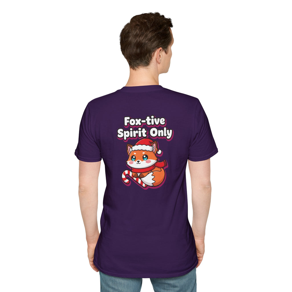 Cute Christmas Shirt Foxtive Spirit Only Funny Animal Unisex Softstyle Tee Christmas Gift