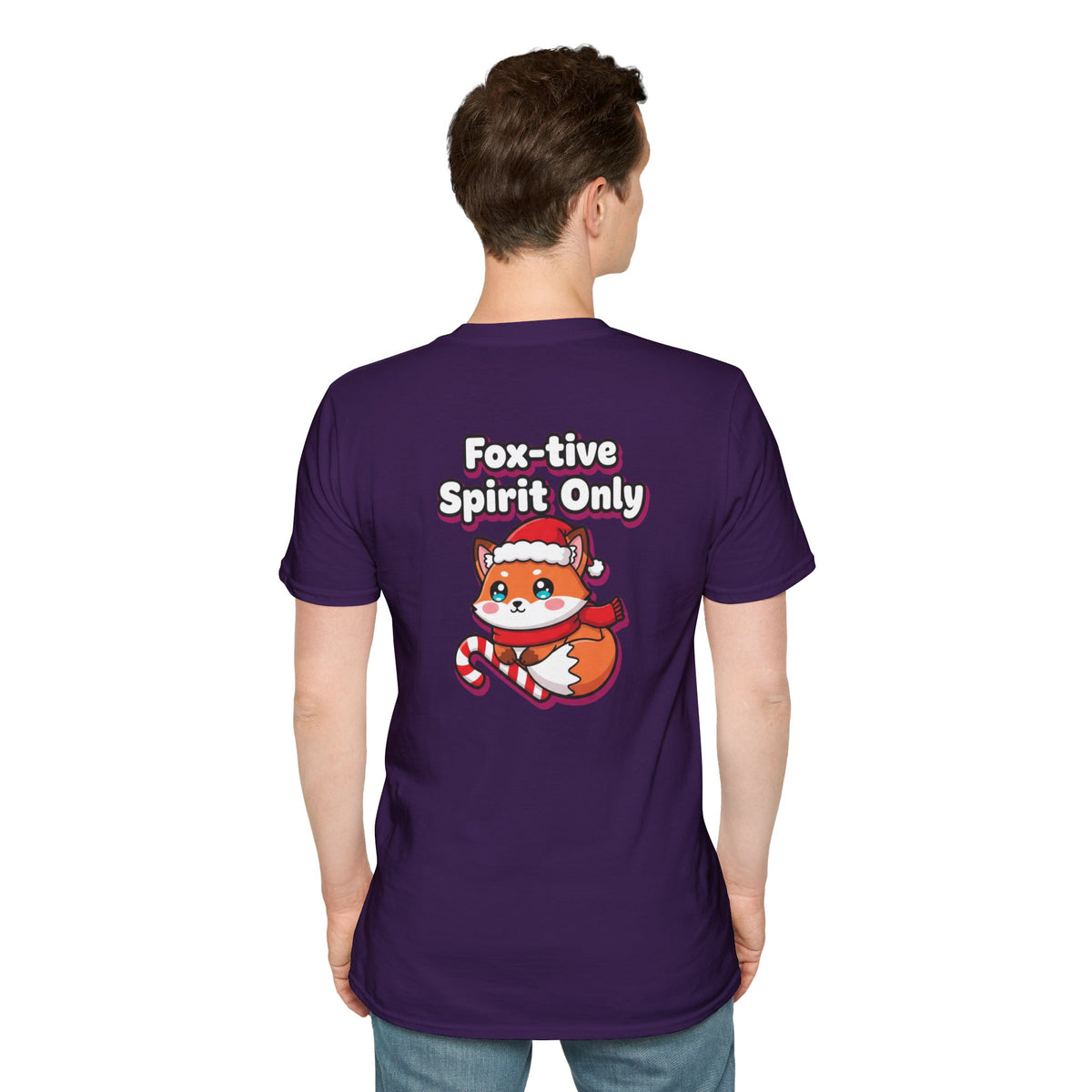 Cute Christmas Shirt Foxtive Spirit Only Funny Animal Unisex Softstyle Tee Christmas Gift