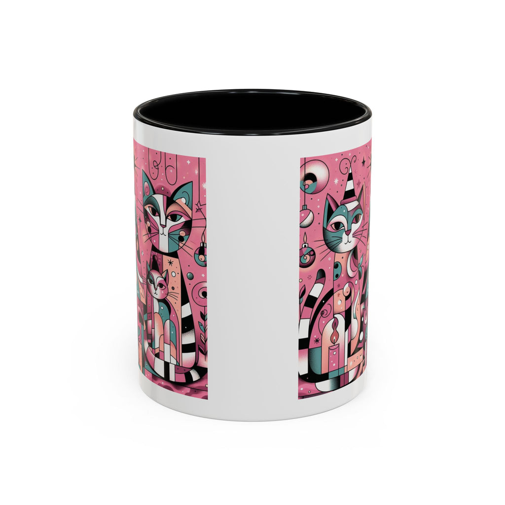 Christmas Mug Pink Cats Mug Mom Picasso Art Funny Coffee Tea Ceramic Cup Gift