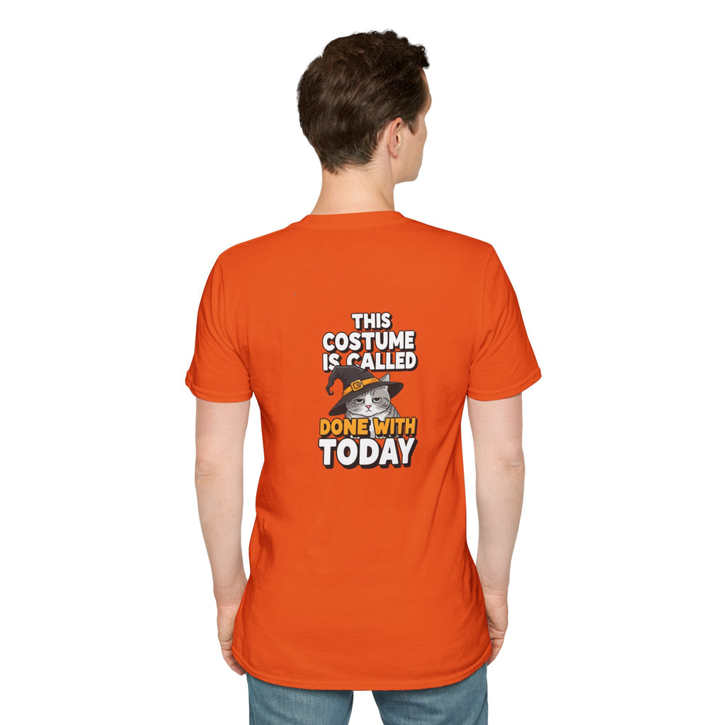 Dark Humor Halloween Shirt This Costume Is Called Done With Today Funny Cat Sarcastic Unisex Softstyle Tee Adult Halloween Gift