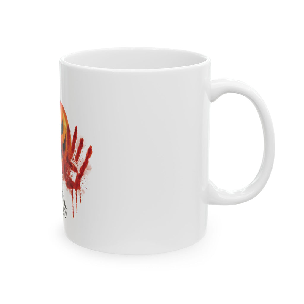 Happy Halloween Pumpkin Spooky White Coffee Mug Funny Best Gift For Friends 11oz