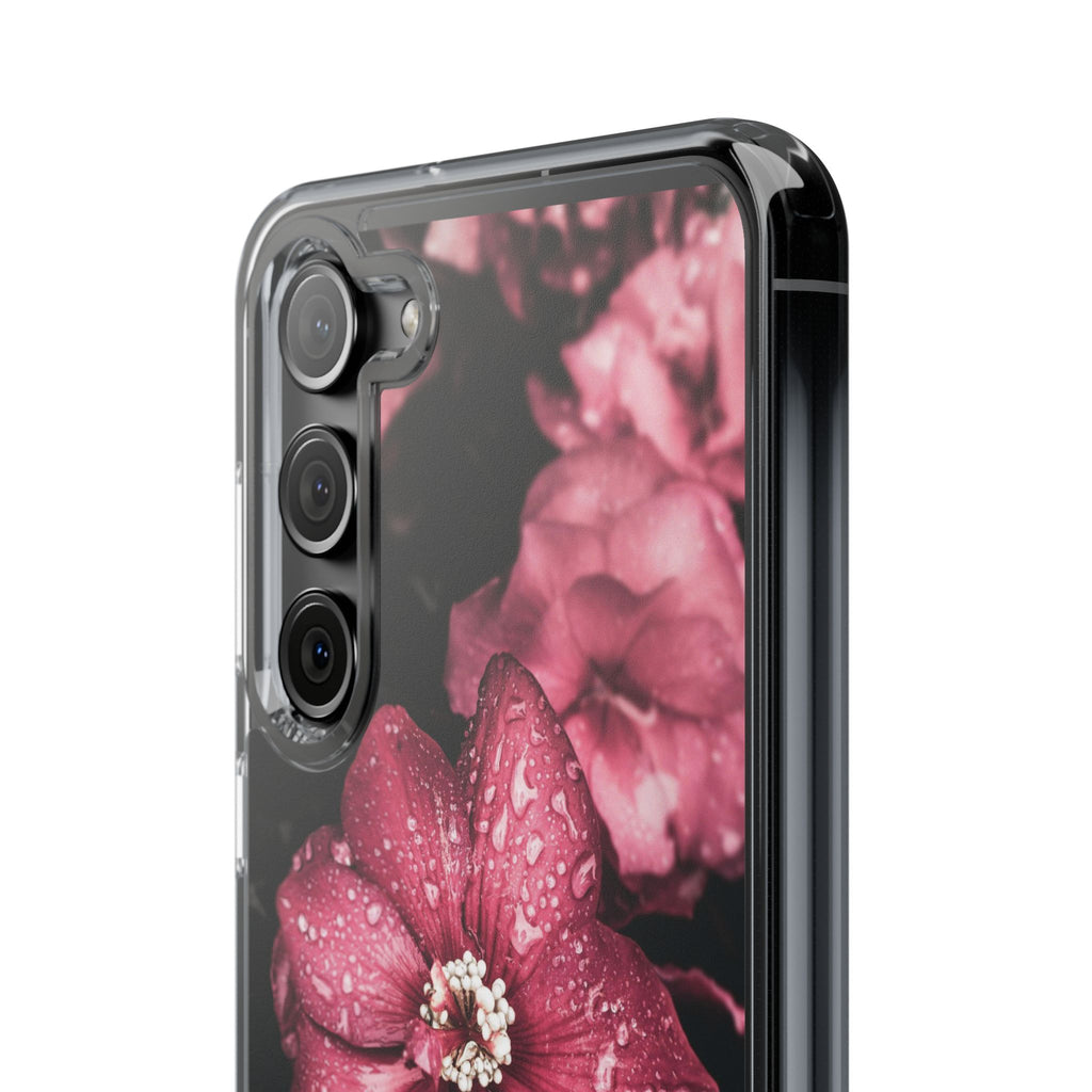 Pink Flowers Clear Cases iPhone Case Samsung Phone Case Unique Gift Cute Phone Cover Unique iPhone 17 Pro Max Phone Case