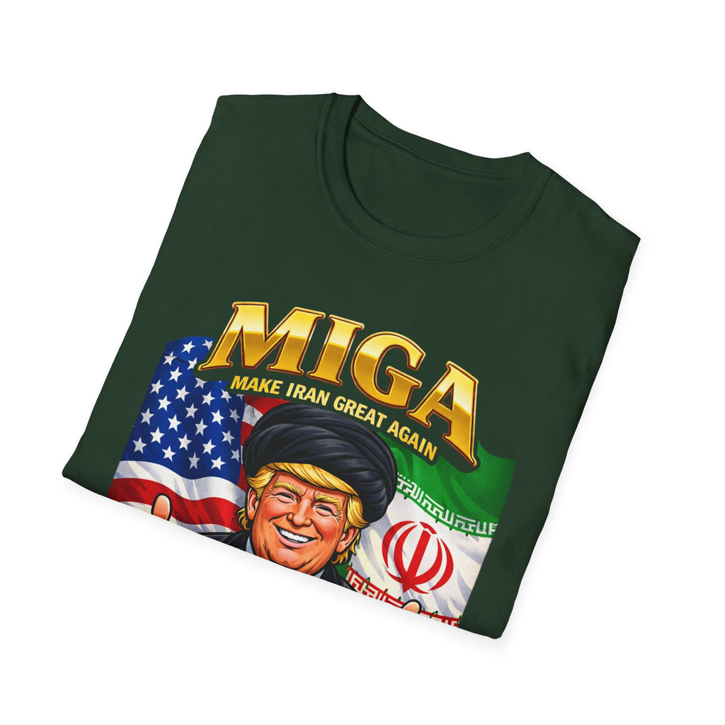 Funny Trump Iranian Flag Shirt Make Iran Great Again MIGA Softstyle T-Shirt Best