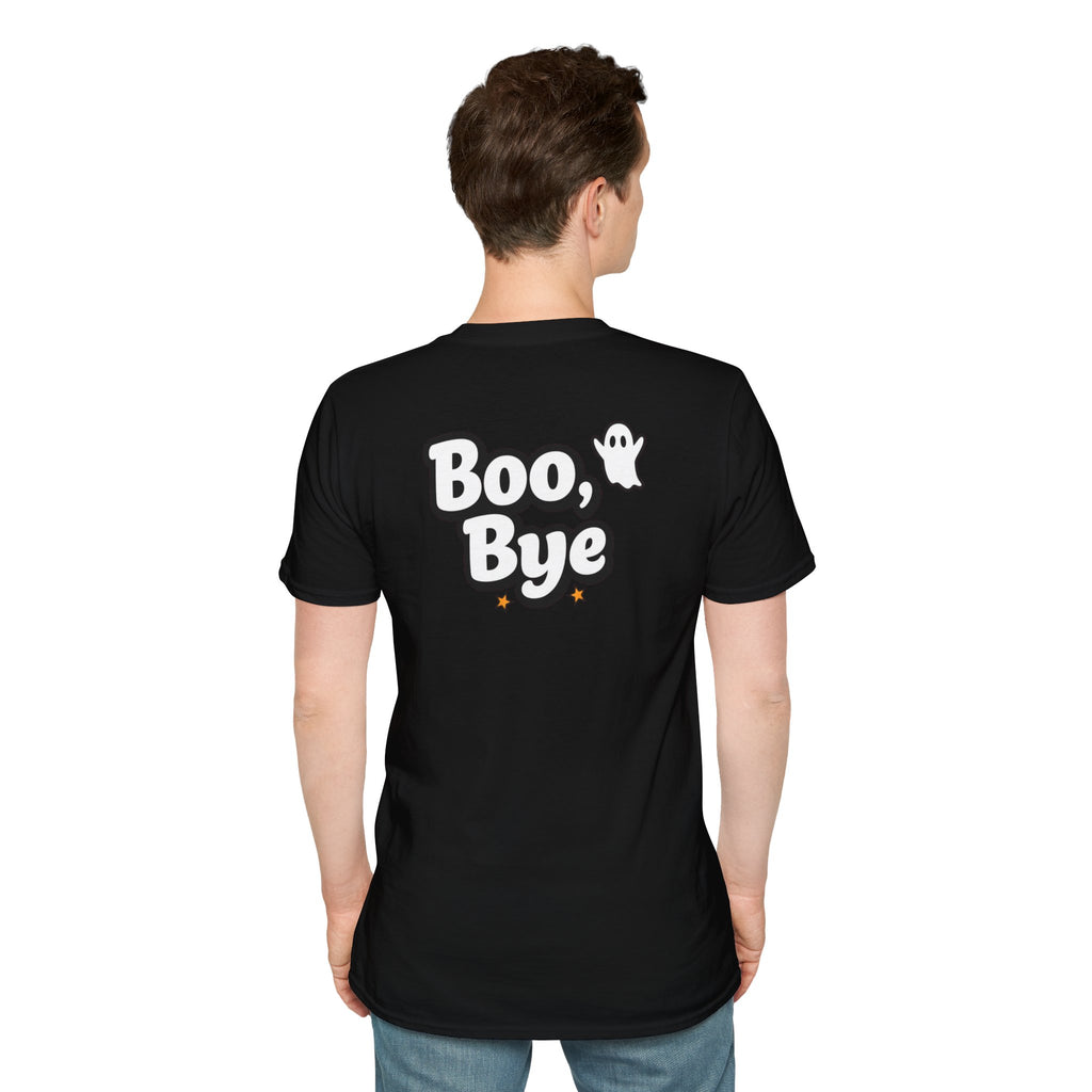 Dark Humor Halloween Shirt Boo Bye Funny Minimalist Ghost Sarcastic Unisex Softstyle Tee Adult Halloween Gift