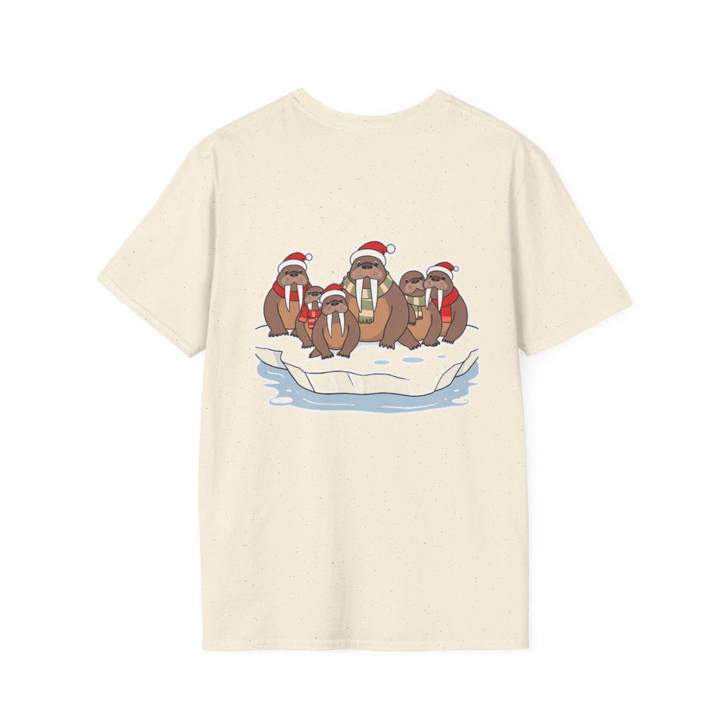 Christmas Walruses Family T-Shirt | Cute Cartoon Holiday Design