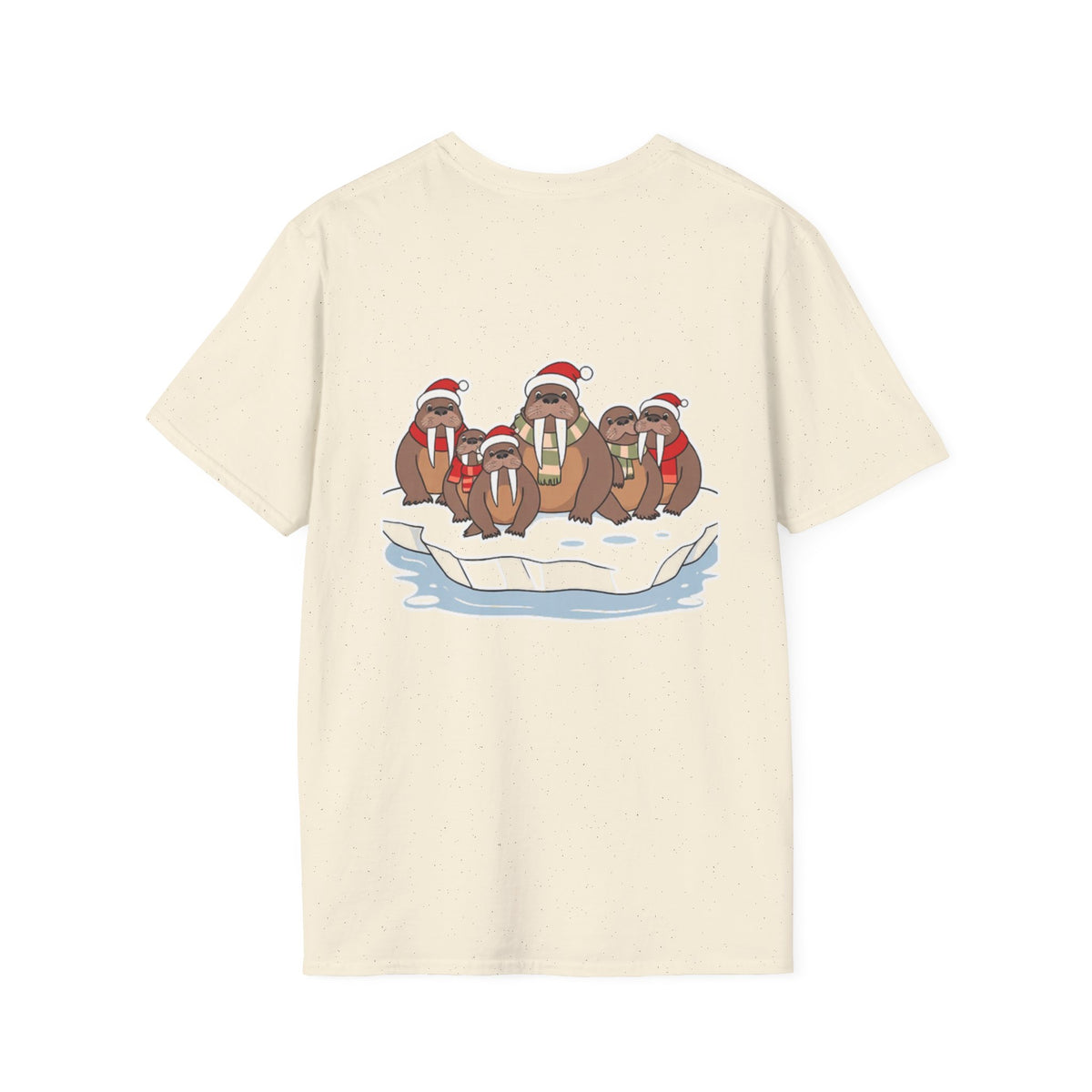 Christmas Walruses Family T-Shirt | Cute Cartoon Holiday Design