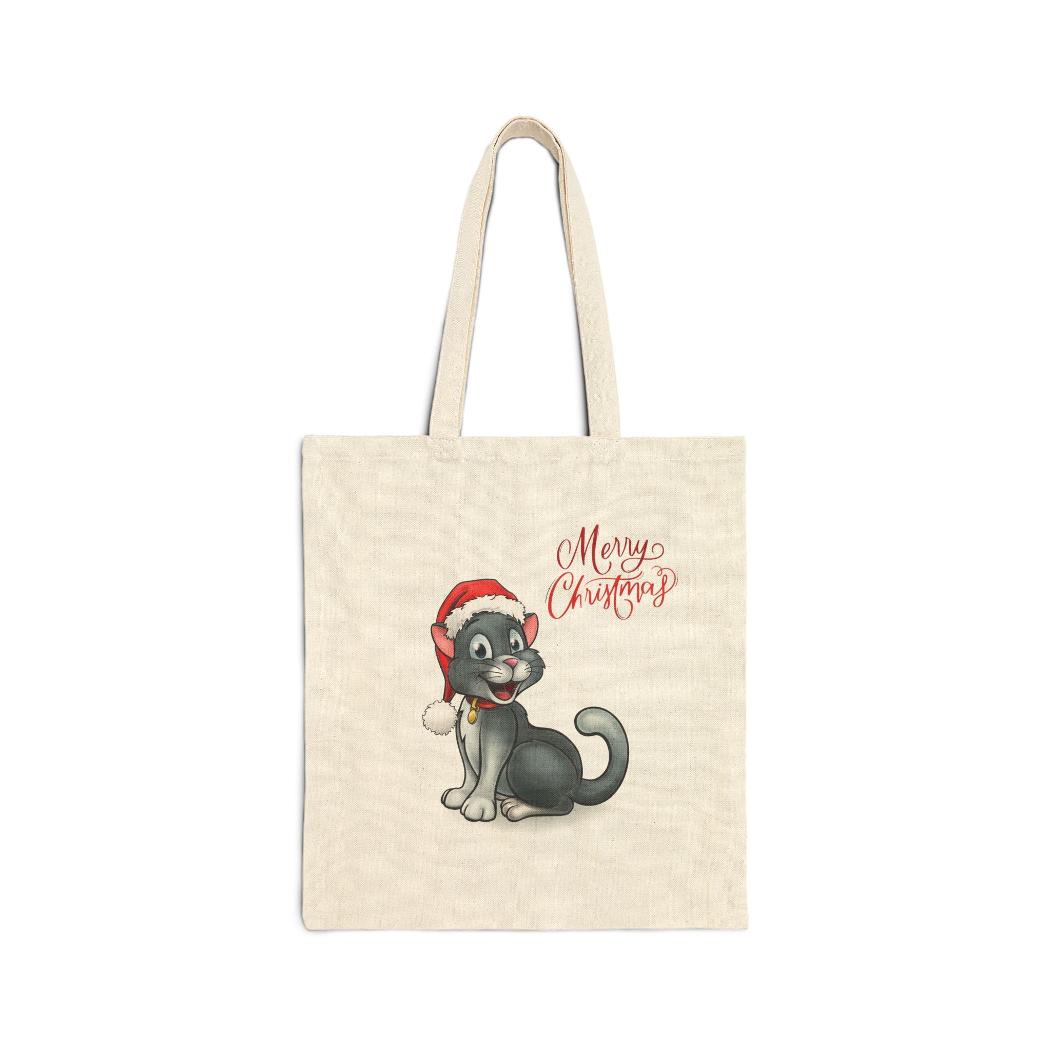 Christmas Bag Cotton Canvas Cats Tote Bag Unique Cute Cat Bag Lady Shopping Bag Best Gift