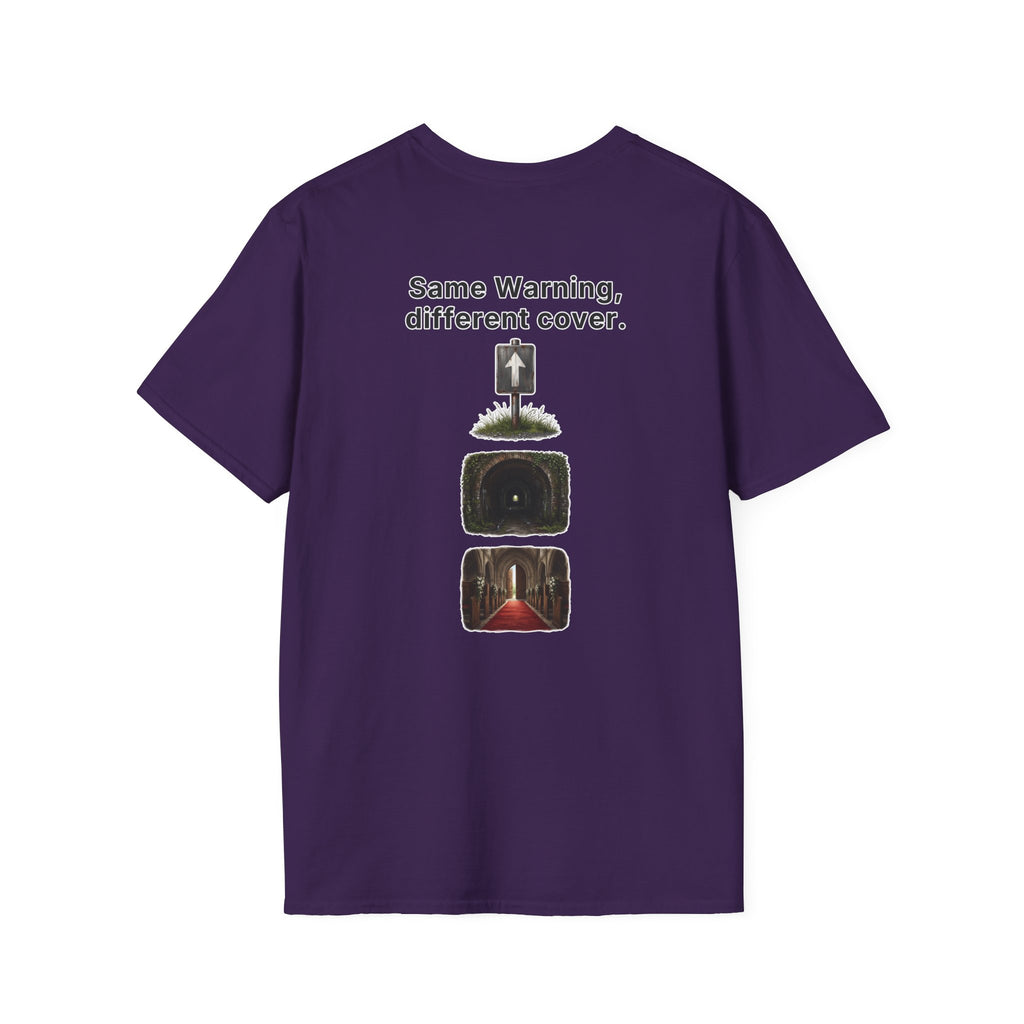 Funny Marriage T-Shirt Same Warning Different Cover Dead End Road Wedding Humor Shirt Groom Bachelor Party Tee
