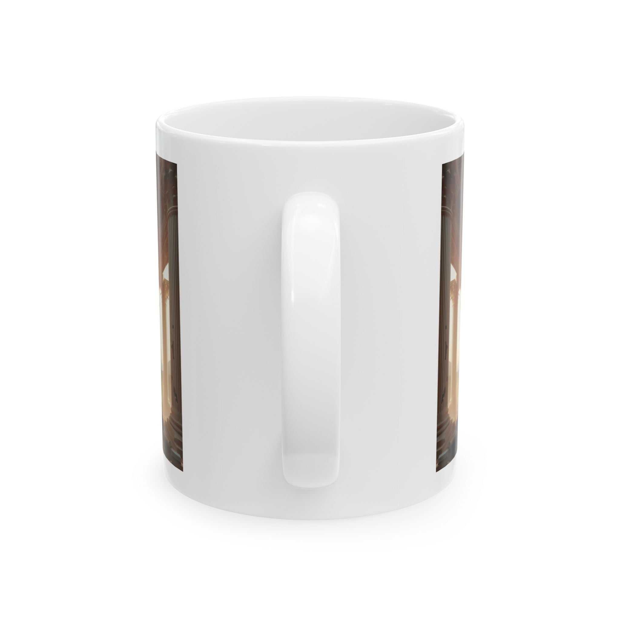 3D Ancient Library Bookshelf Mug Unique Ceramic Mug Coffee Cup Funny Gift Love 11oz