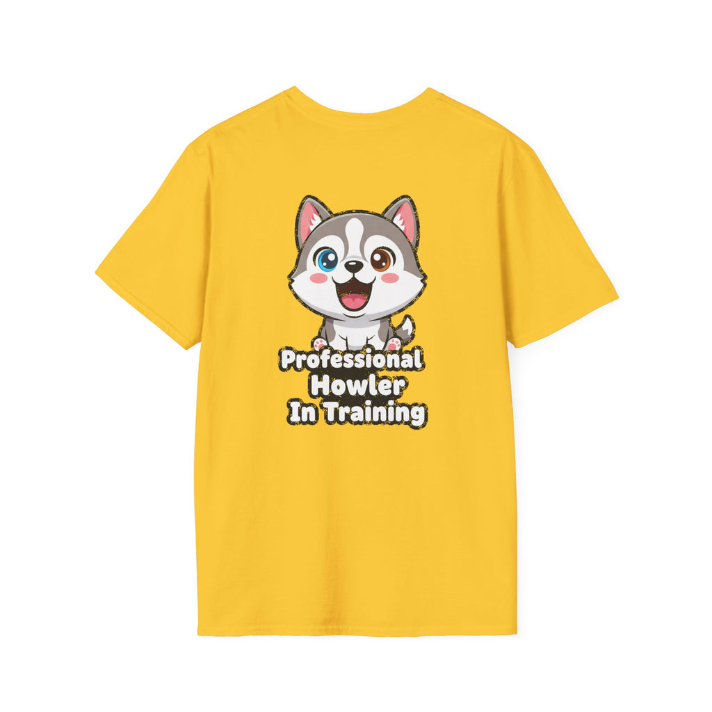 Cute Husky Shirt Professional Howler In Training Funny Dog Lover Unisex Softstyle Tee Gift