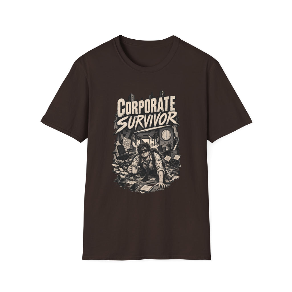 Funny Dark Humor Tshirt — Funny Office Tshirt Dark Humor Graphic Tee Unique Coworker Gift CORPORATE SURVIVOR Shirt