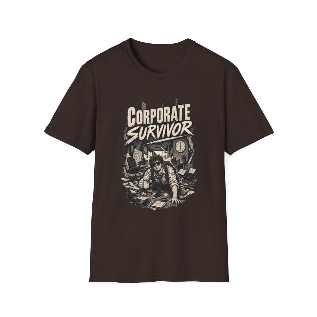 Funny Dark Humor Tshirt — Funny Office Tshirt Dark Humor Graphic Tee Unique Coworker Gift CORPORATE SURVIVOR Shirt