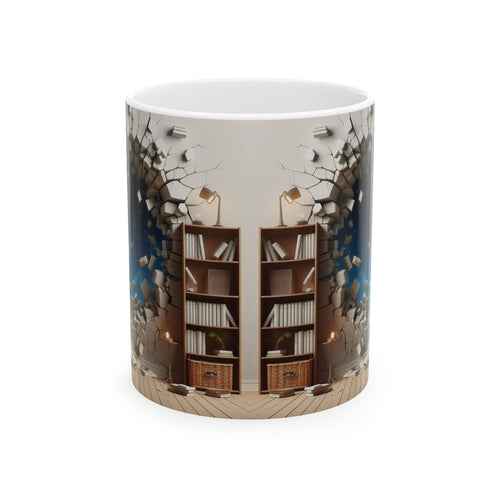 3D Bookshelf Mug-Library Book Mugs Book Lover Office Ceramic Mug Tea Cup Gifts 2026