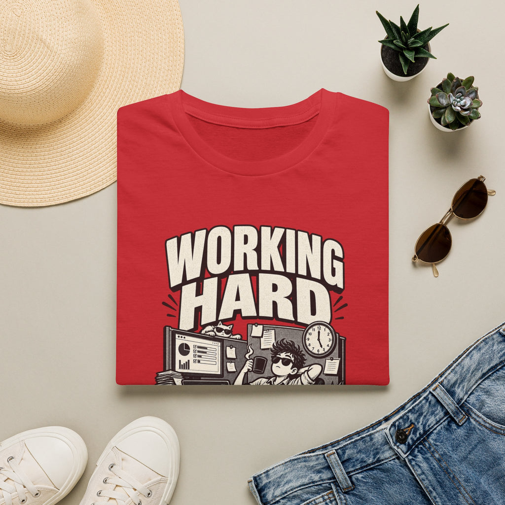 Funny Dark Humor Tshirt — Funny Office Tshirt Dark Humor Graphic Tee Unique Coworker Gift WORKING HARD Shirt