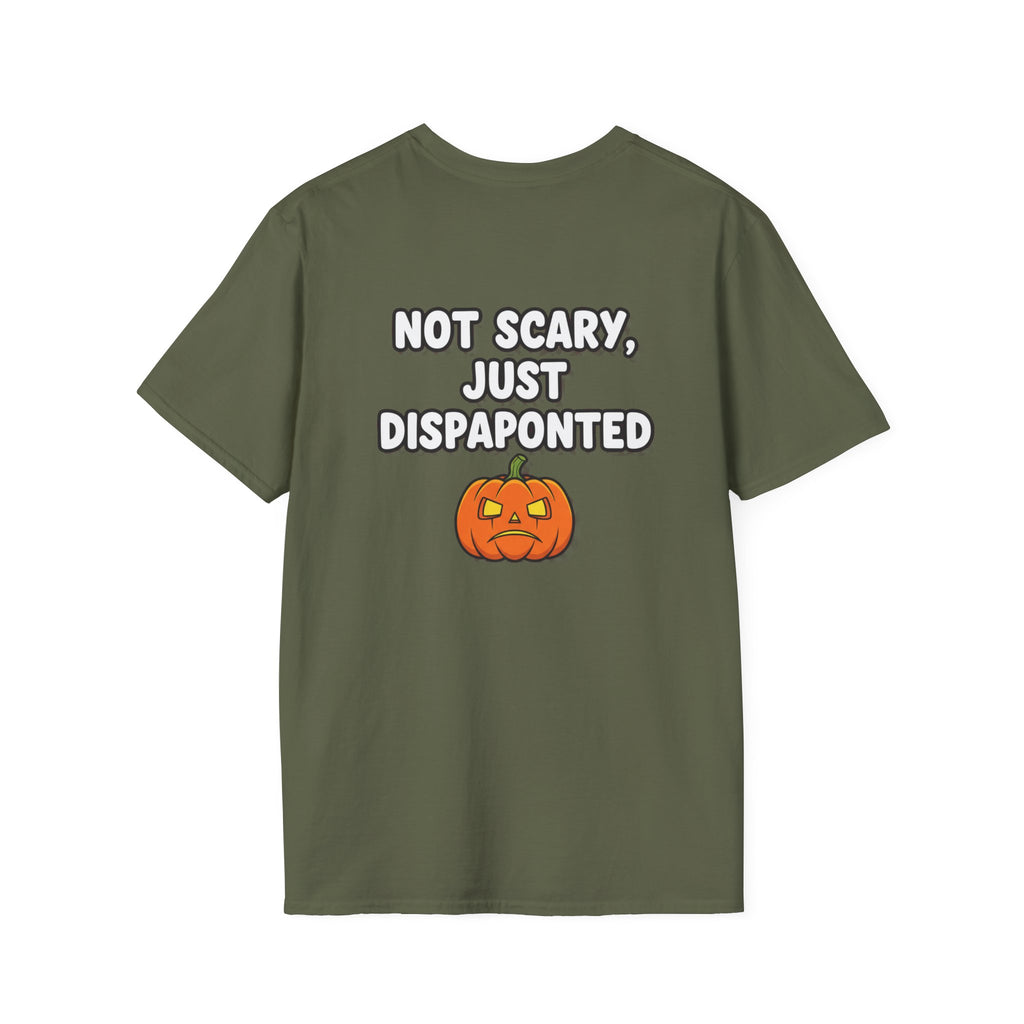 Dark Humor Halloween Shirt Not Scary Just Disappointed Funny Pumpkin Sarcastic Unisex Softstyle Tee Adult Halloween Gift