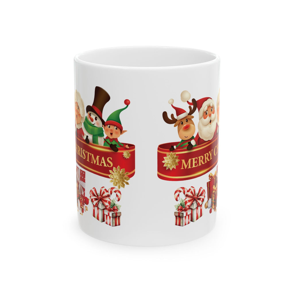 Christmas Mug Funny Santa Claus Mug Unique Cute Gift Coffee Cup Snowman Moose 11oz