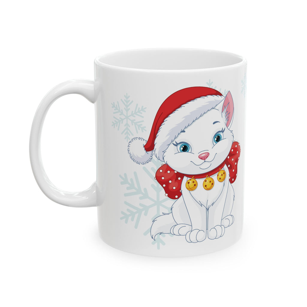 Christmas Ceramic Mug Cat Best Gift Holiday Festive Cup Christmas Gift Cute 11oz