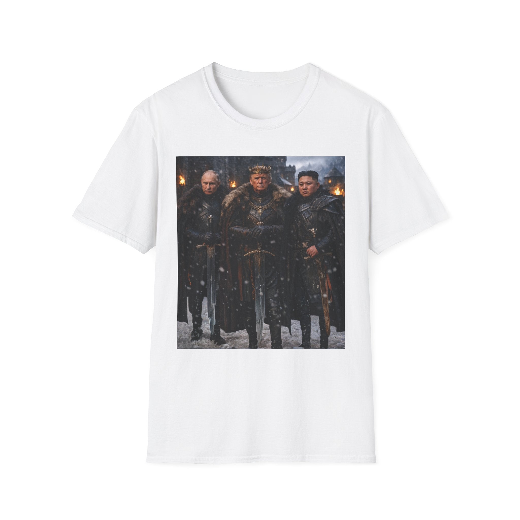 Funny Trump Putin Kim Jong Unique T-Shirt Artwork Throne Unisex Softstyle Tshirt