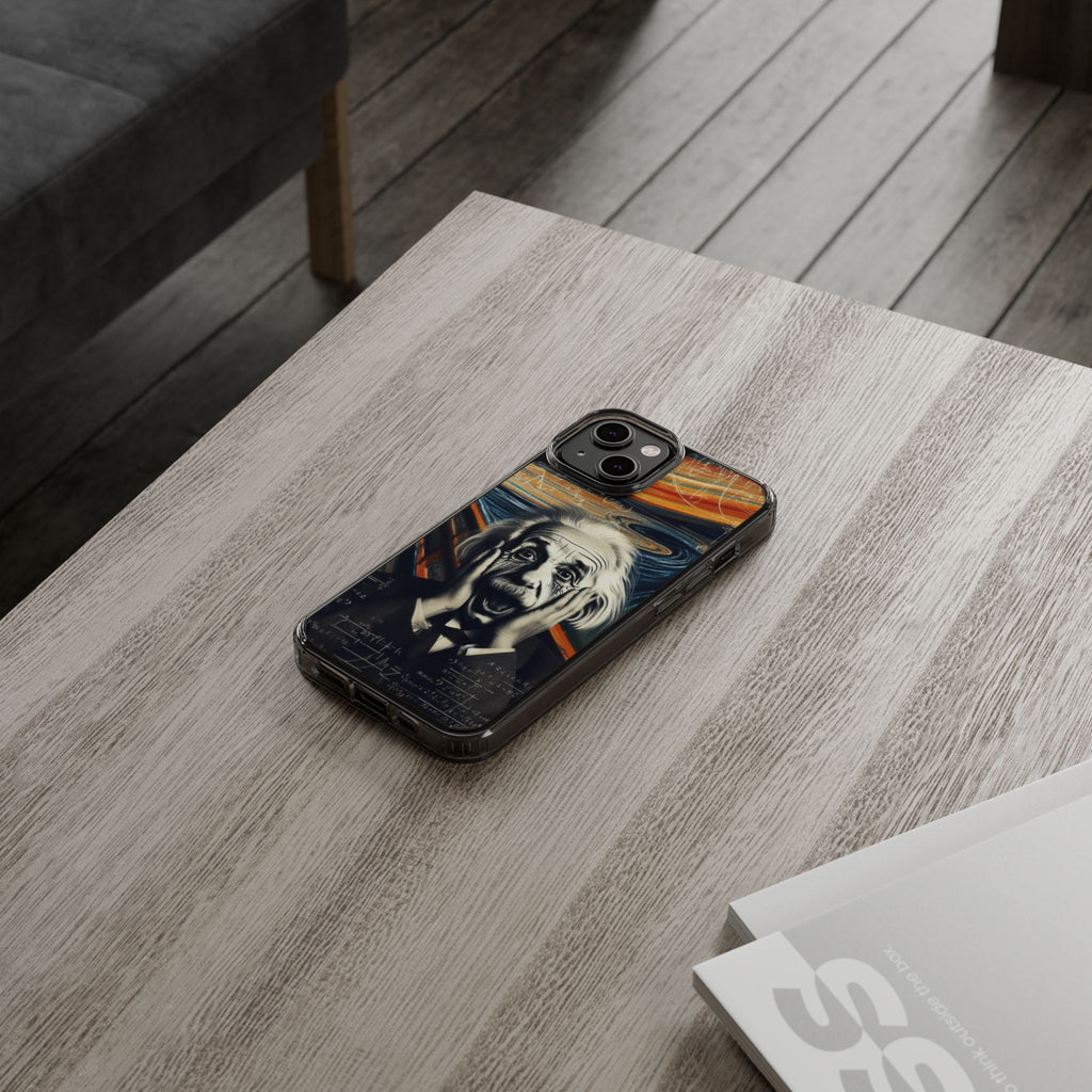 Funny Einstein Clear Phone Cases Edvard Munch Scream Unique iPhone Samsung Cases