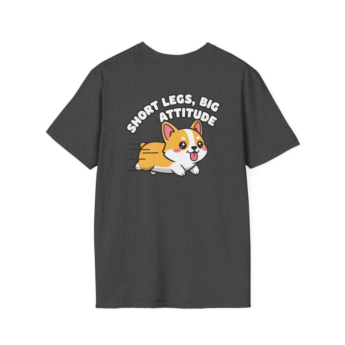 Cute Corgi Shirt Short Legs, Big Attitude Funny Dog Lover Unisex Softstyle Tee Gift