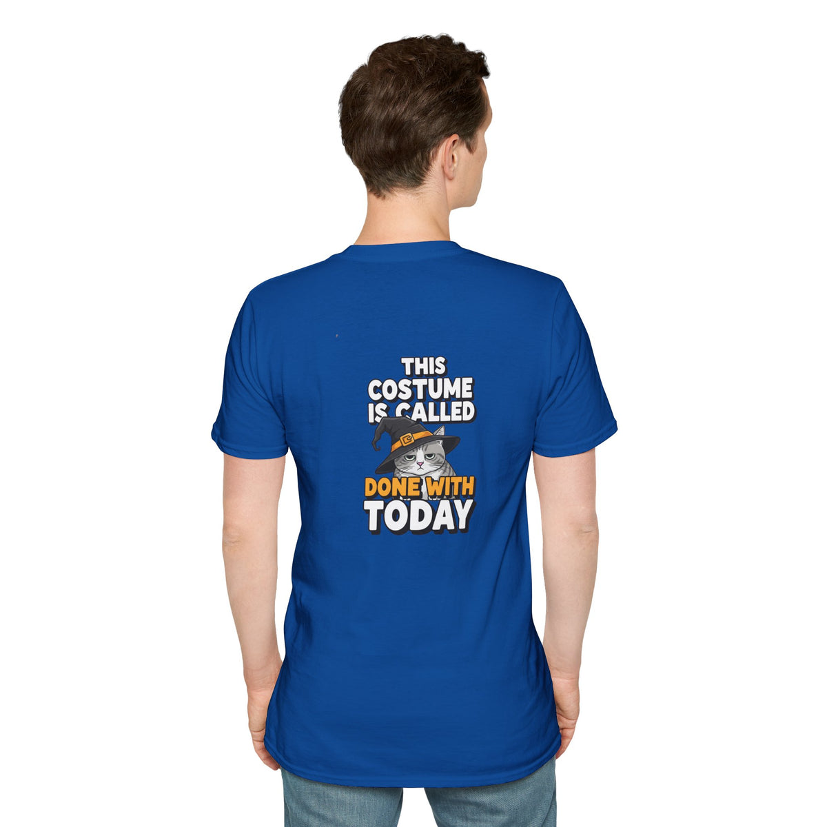 Dark Humor Halloween Shirt This Costume Is Called Done With Today Funny Cat Sarcastic Unisex Softstyle Tee Adult Halloween Gift