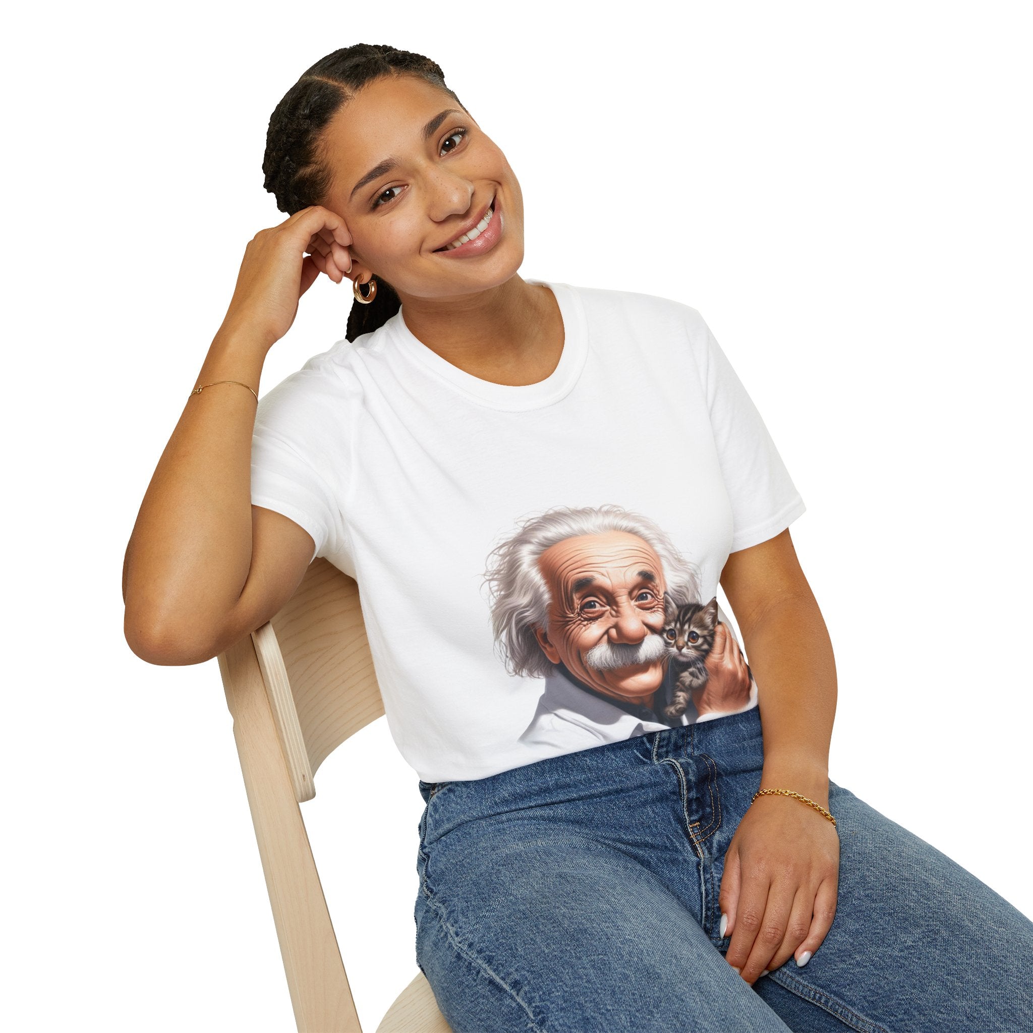 Funny Albert Einstein T-Shirt Unisex Softstyle T-Shirt Cotton Unique Gift German