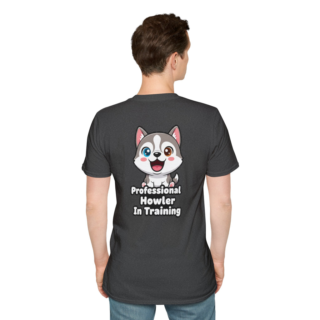 Cute Husky Shirt Professional Howler In Training Funny Dog Lover Unisex Softstyle Tee Gift