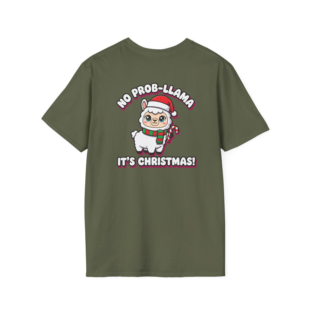 Cute Christmas Shirt No Prob Llama Its Christmas Funny Animal Unisex Softstyle Tee Christmas Gift