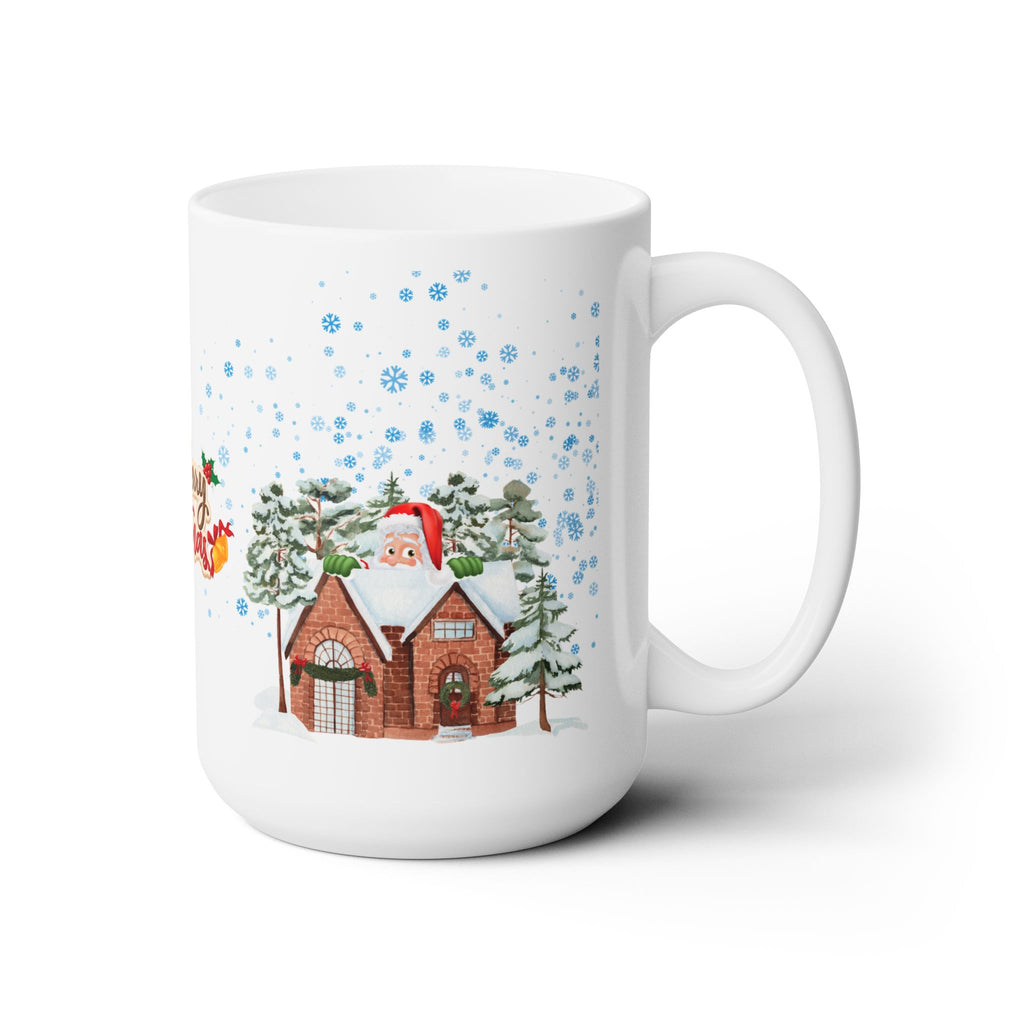 Funny Santa Claus Merry Christmas Mug Unique Cute Ceramic Coffee Cup Kids 15oz