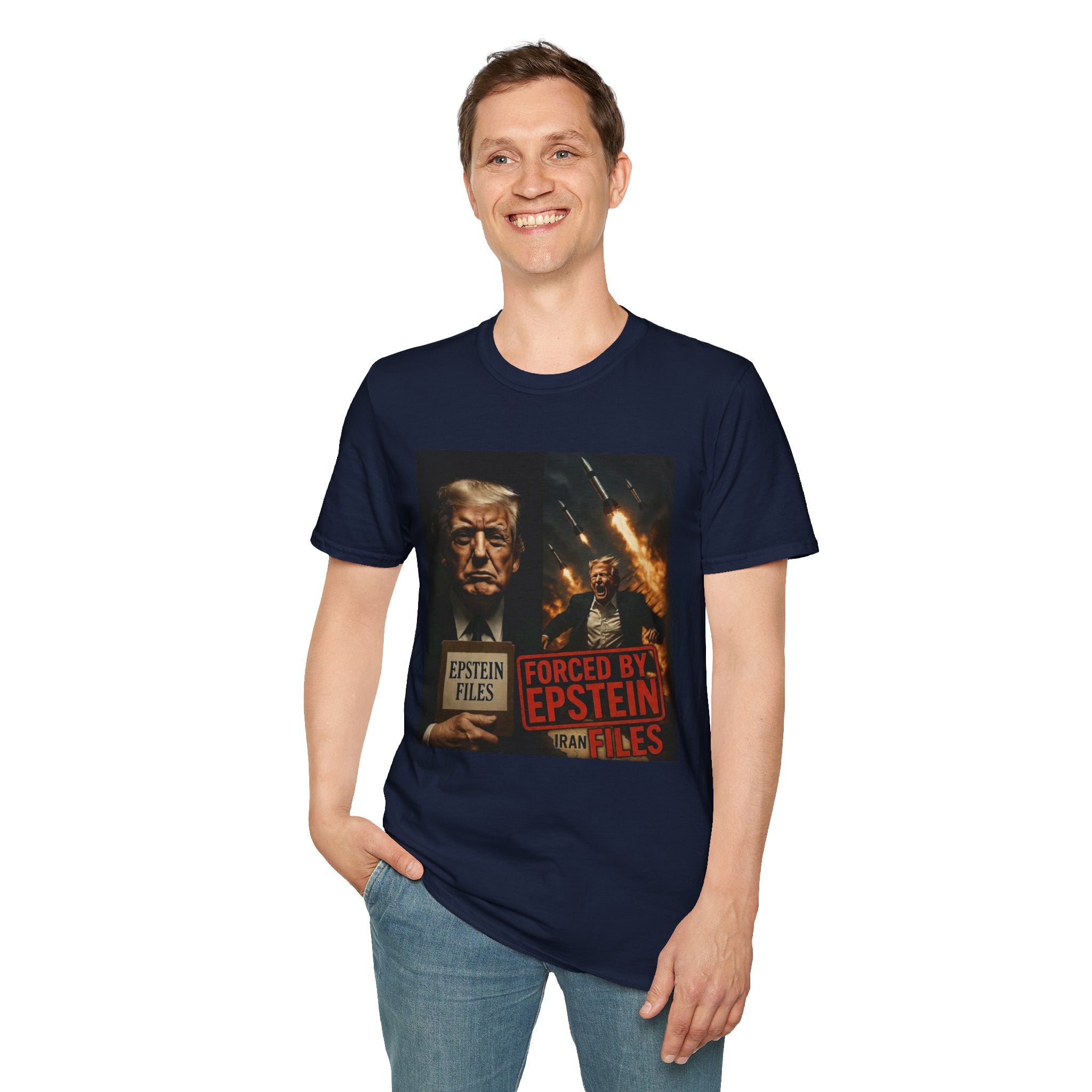 Funny Trump-Epstein T-Shirt Conspiracy Theory Unique Unisex Softstyle Tshirt