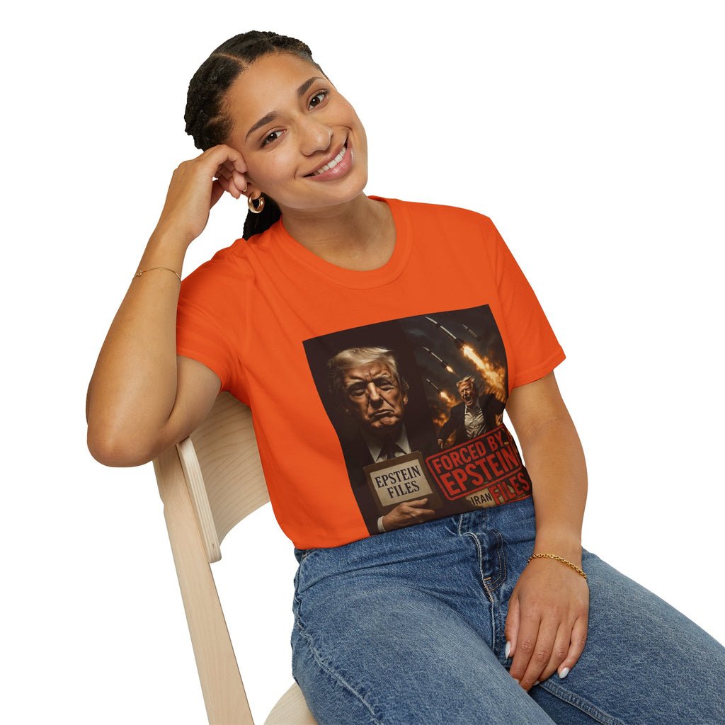 Funny Trump-Epstein T-Shirt Conspiracy Theory Unique Unisex Softstyle Tshirt