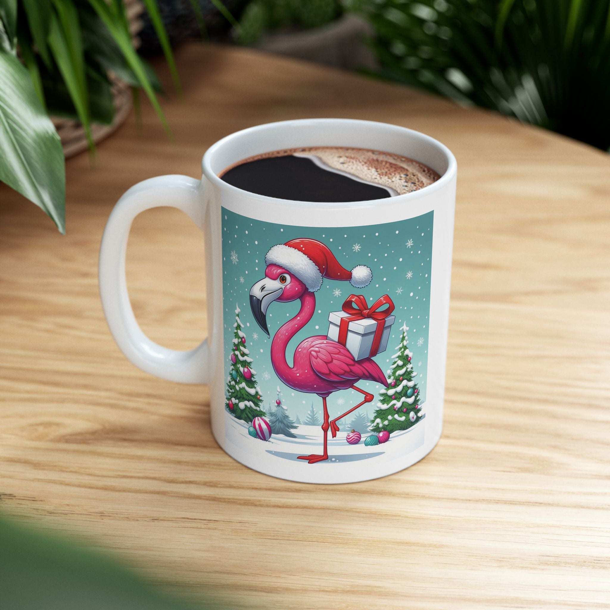 Christmas Mug Pink Flamingo Mug Holiday Unique Coffee Cup Funny Christmas Gift 2026
