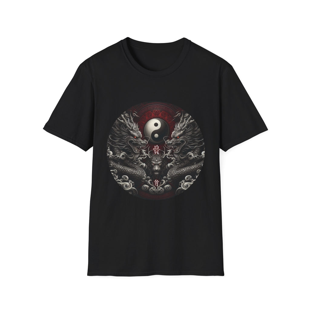 Dragon T-shirt Men Women Graphic Tee Clothing Apparel Symbol Ying Yang Best Gift