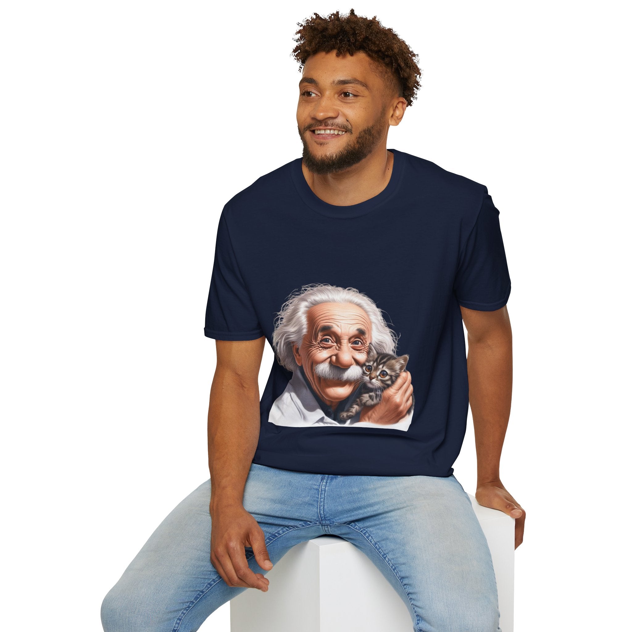 Funny Albert Einstein T-Shirt Unisex Softstyle T-Shirt Cotton Unique Gift German