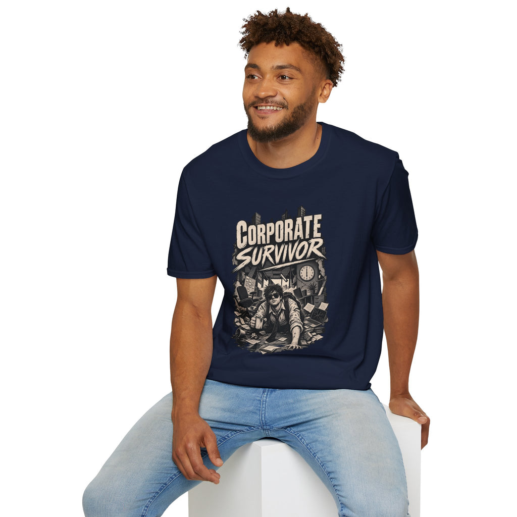 Funny Dark Humor Tshirt — Funny Office Tshirt Dark Humor Graphic Tee Unique Coworker Gift CORPORATE SURVIVOR Shirt