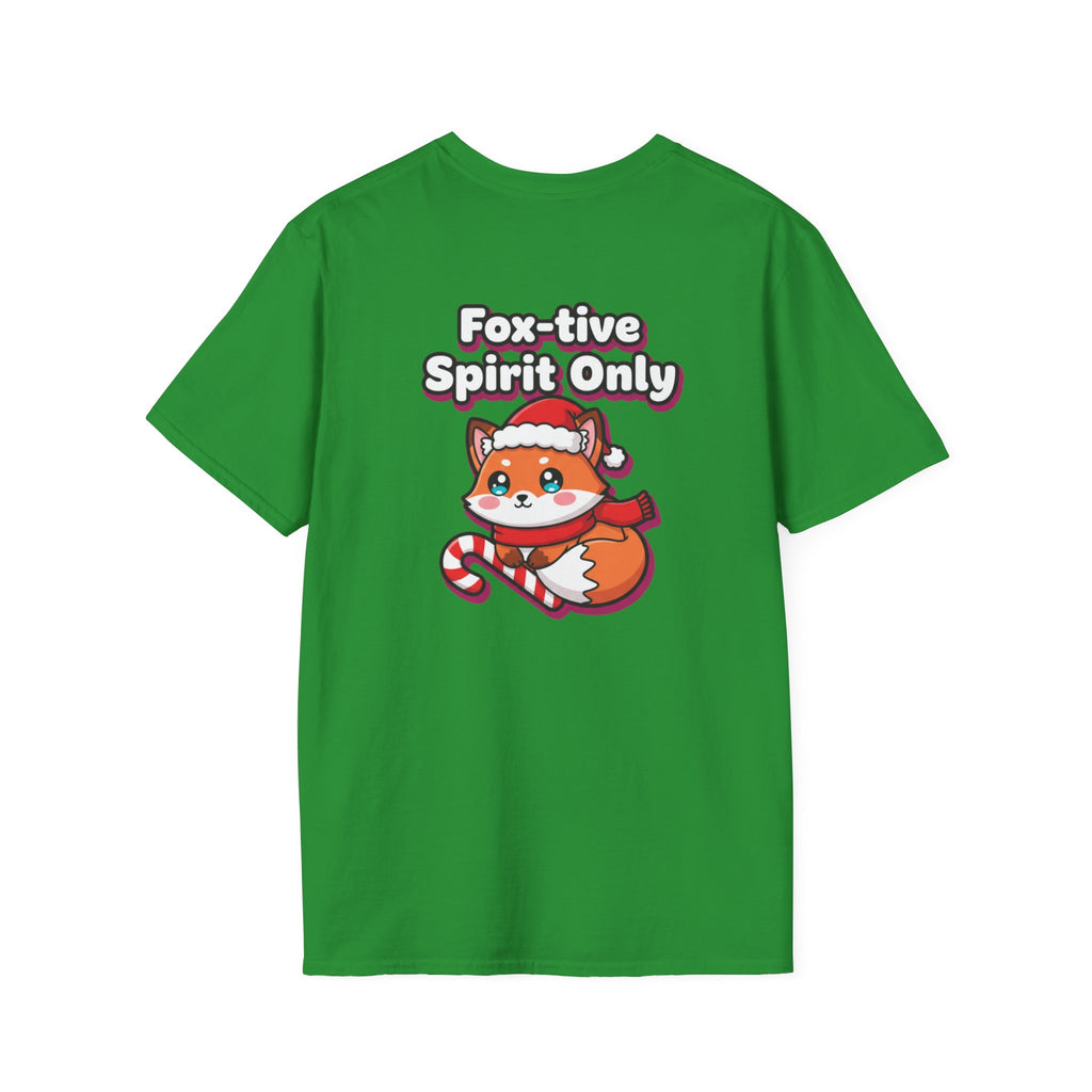 Cute Christmas Shirt Foxtive Spirit Only Funny Animal Unisex Softstyle Tee Christmas Gift