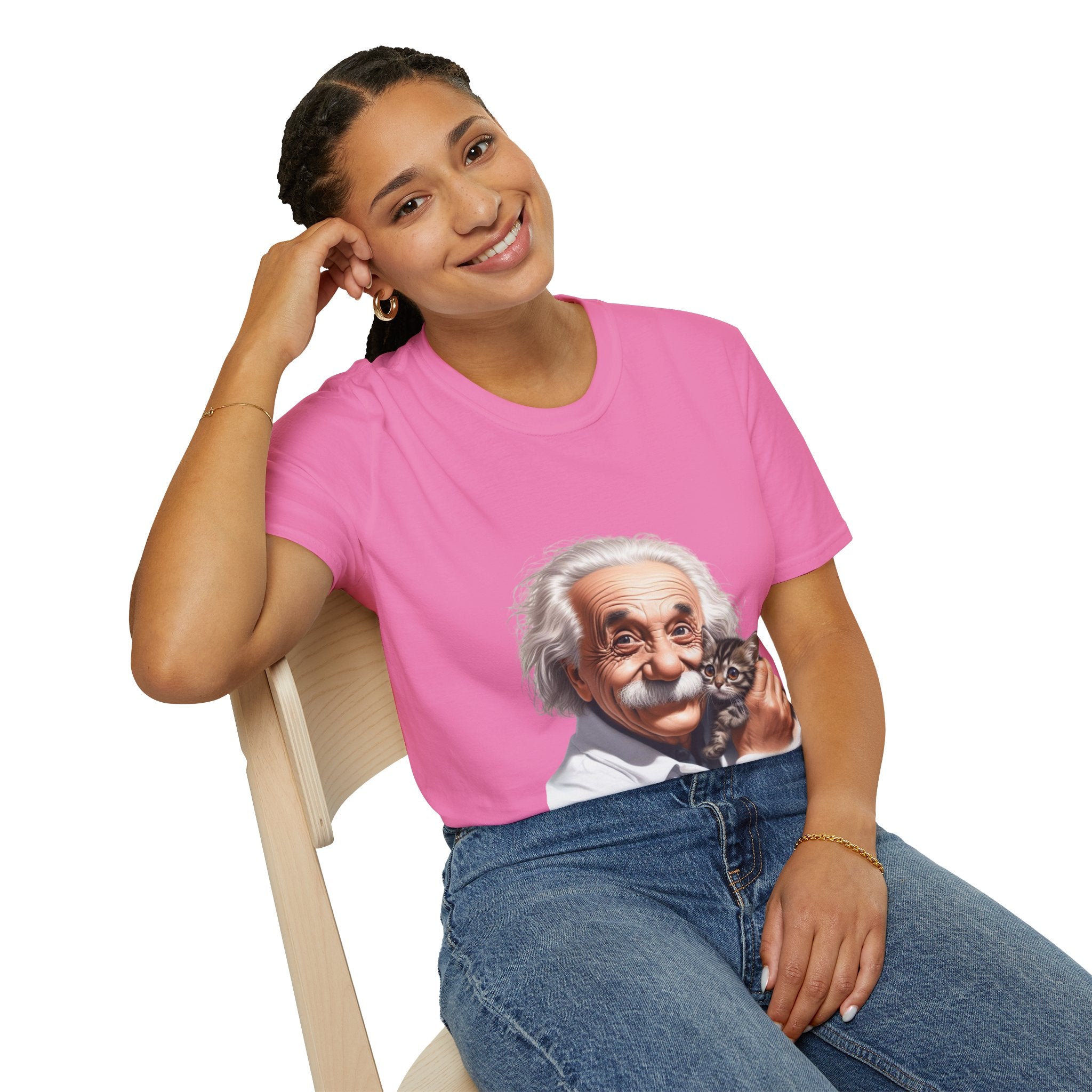 Funny Albert Einstein T-Shirt Unisex Softstyle T-Shirt Cotton Unique Gift German