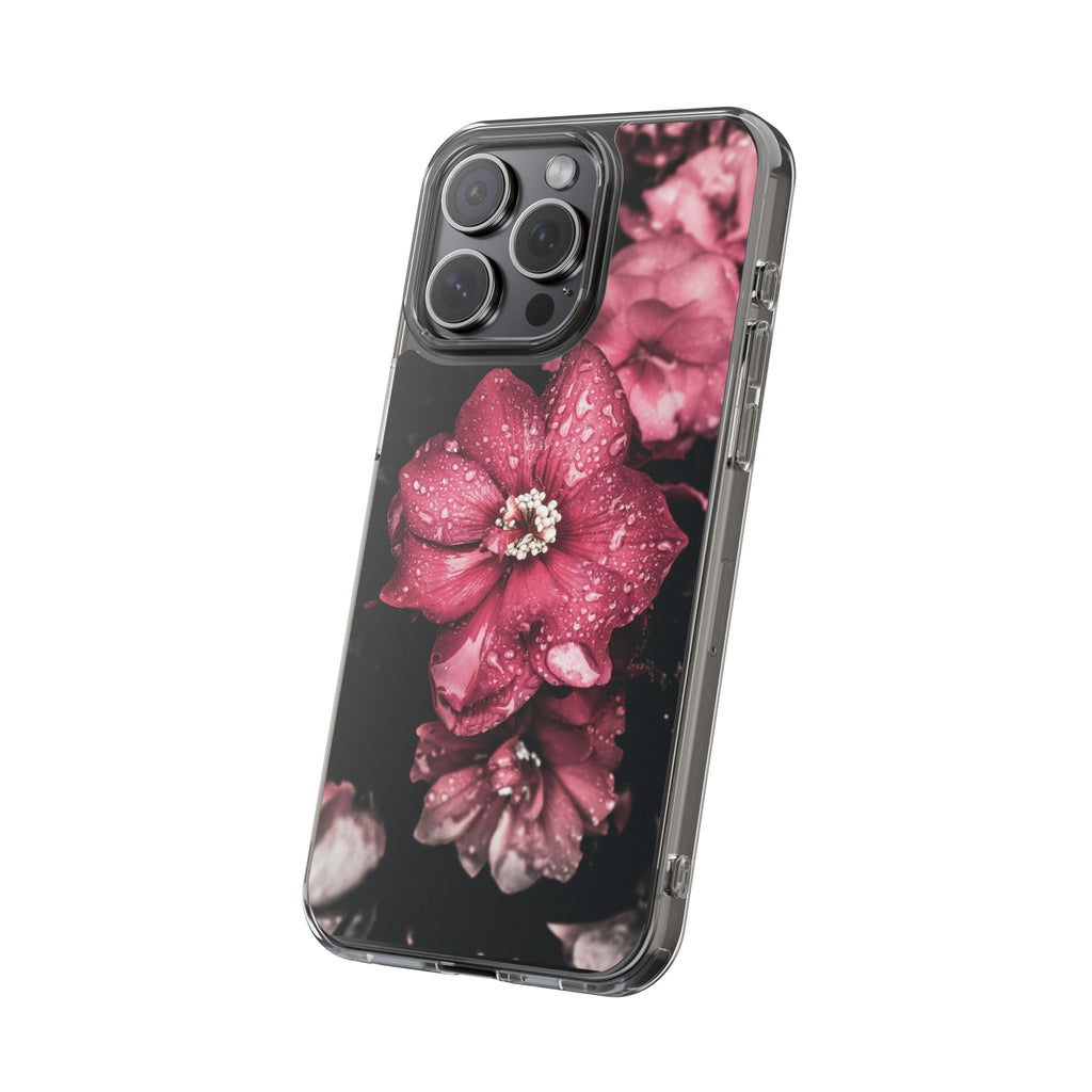 Pink Flowers Clear Cases iPhone Case Samsung Phone Case Unique Gift Cute Phone Cover Unique iPhone 17 Pro Max Phone Case