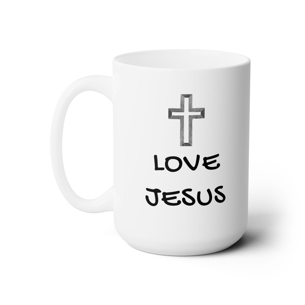 Jesus Christianity Cross I Love Jesus Ceramic Coffee Mug Gift Present New 15oz