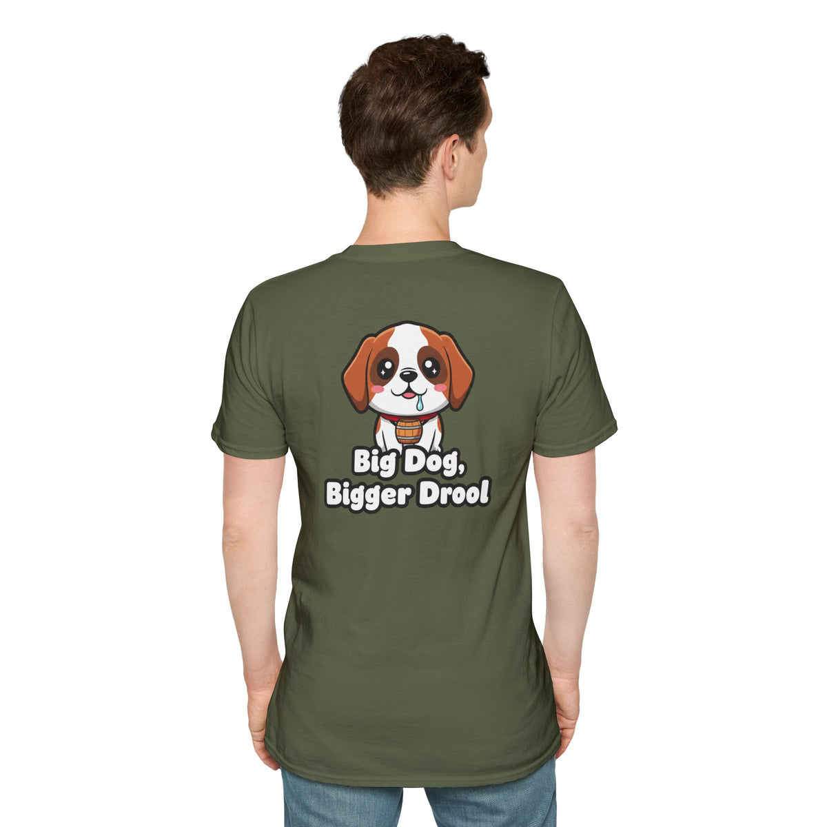 Cute Saint Bernard Shirt Big Dog, Bigger Drool Funny Dog Lover Unisex Softstyle Tee Gift