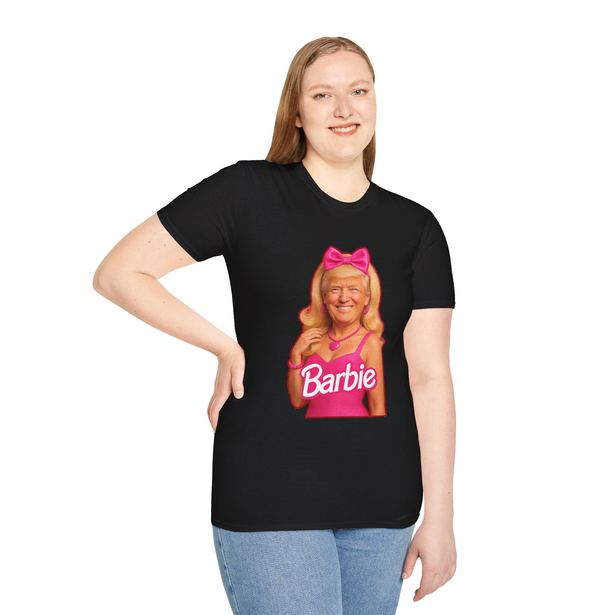 Funny Unique Donald Trump Barbie Unisex T-Shirt Best Gag Gift Cotton Print Soft