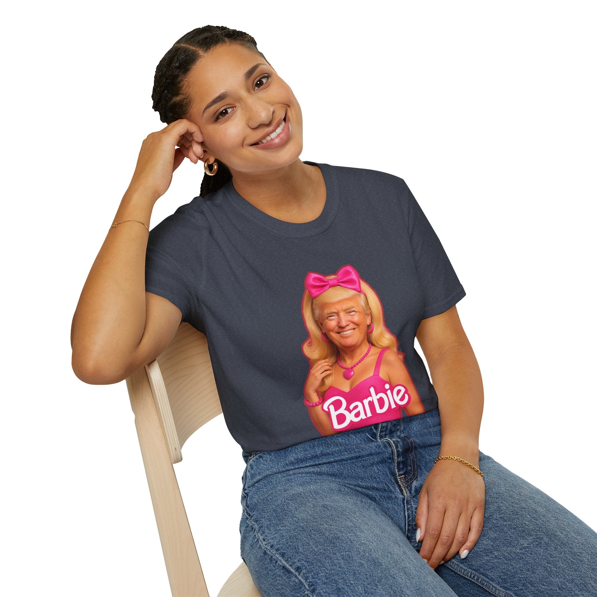 Funny Unique Donald Trump Barbie Unisex T-Shirt Best Gag Gift Cotton Print Soft