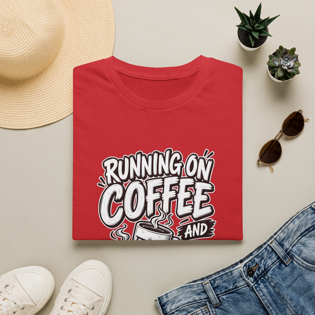 Funny Dark Humor Tshirt — Funny Office Tshirt Dark Humor Graphic Tee Unique Coworker Gift  RUNNING ON COFFEE AND PASSIVE AGGRESSION Shirt